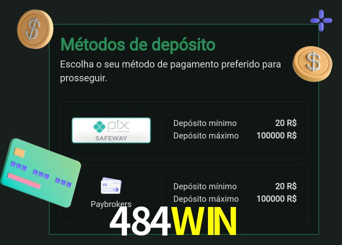 O cassino 484WIN oferece uma grande variedade de métodos de pagamento